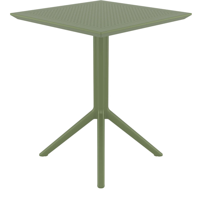 Siesta Sky Folding Table 60 Square - Olive Green