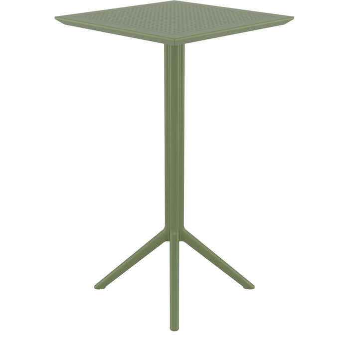 Siesta Sky Folding BAR Table 60 Square - Olive Green
