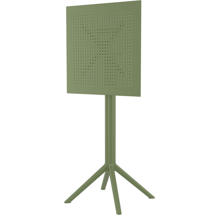 Siesta Sky Folding BAR Table 60 Square - Olive Green