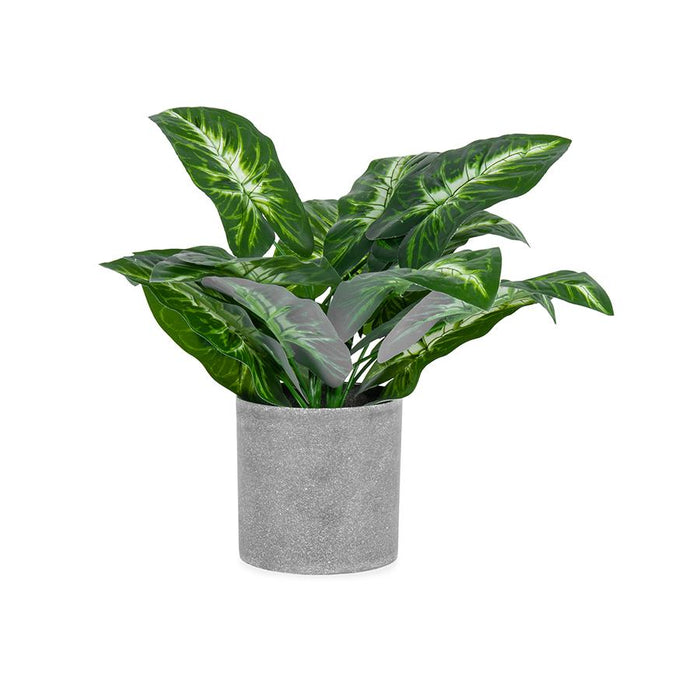 Artificial Verigated Plant in Grey Pot