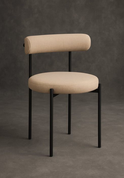 Missy Dining Chair - Beige / Black