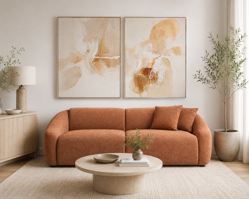 Mandy Pumpkin - 3 Seat Sofa Lounge