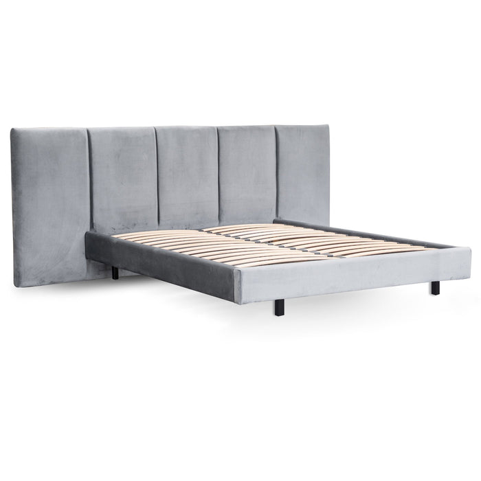 CBD8096-MI King Bed Frame - Charcoal Velvet