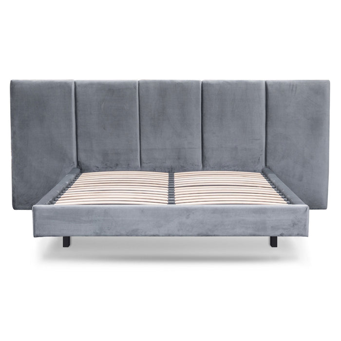 CBD8096-MI King Bed Frame - Charcoal Velvet