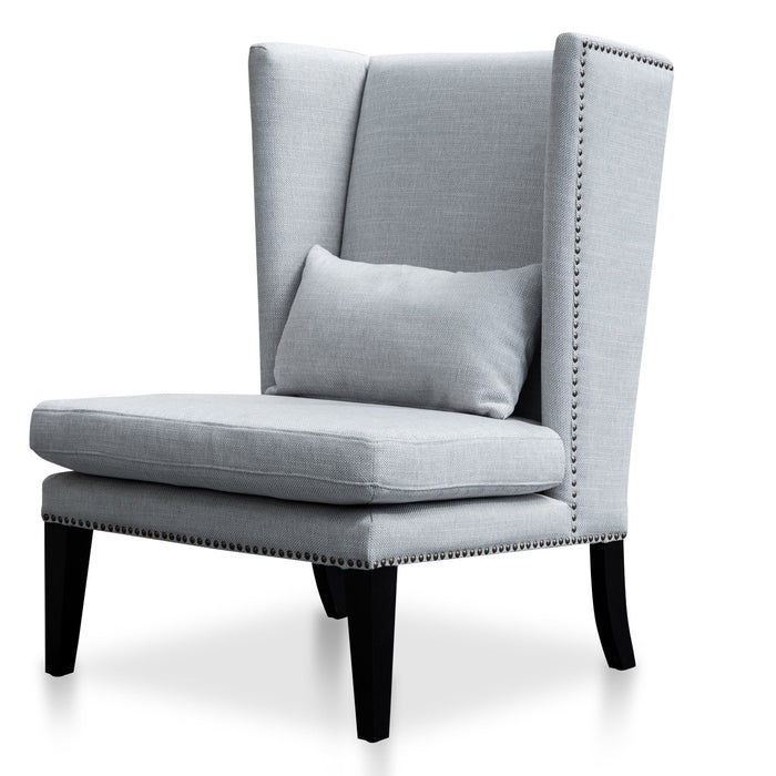 CLC2849-CA Velvet Lounge Wingback Chair in Light Texture Grey