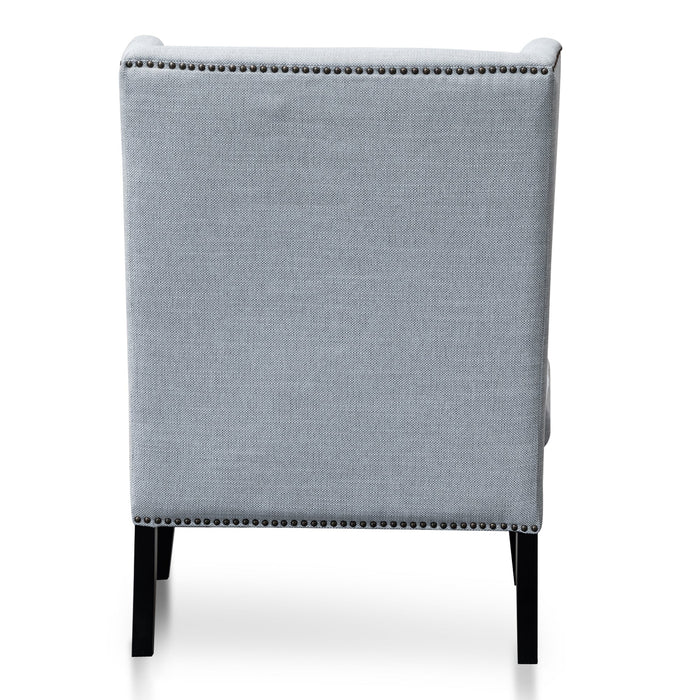 CLC2849-CA Velvet Lounge Wingback Chair in Light Texture Grey