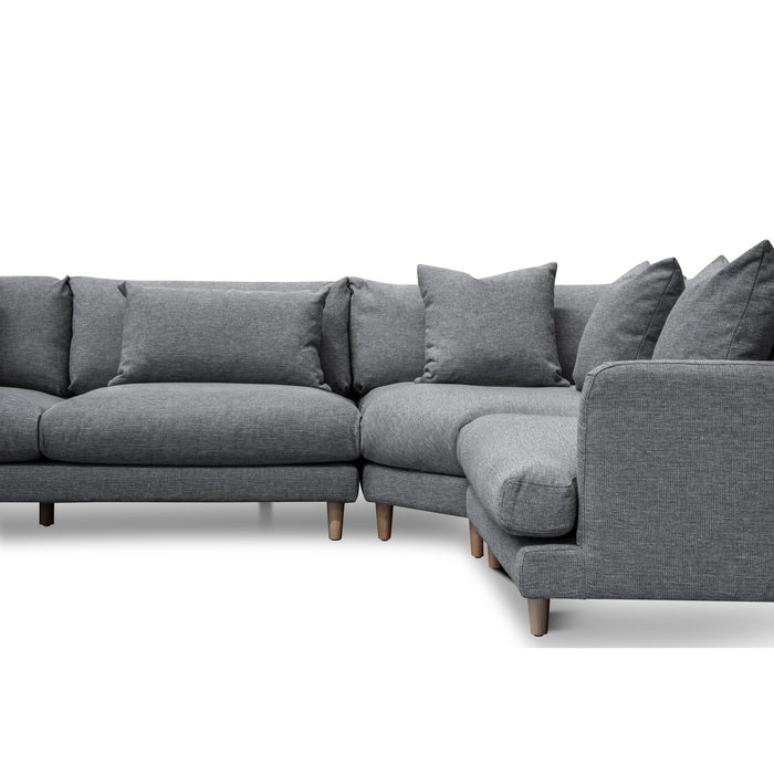 Della Right Return Modular Sofa - Graphite Grey