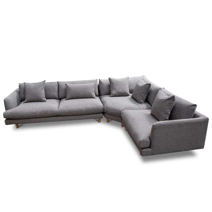Della Right Return Modular Sofa - Graphite Grey