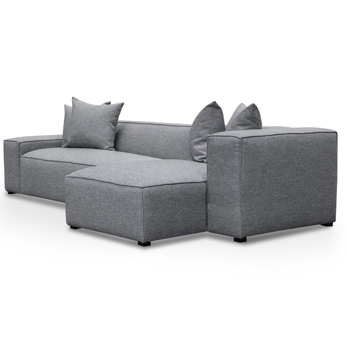 CLC2851-CA 3 Seater Right Chaise Sofa - Graphite Grey