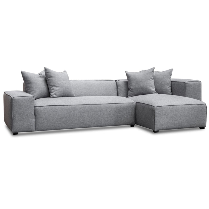 CLC2851-CA 3 Seater Right Chaise Sofa - Graphite Grey