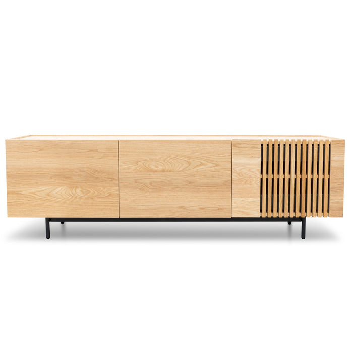 CTV2810-KD Entertainment TV Unit - Natural with Black Legs