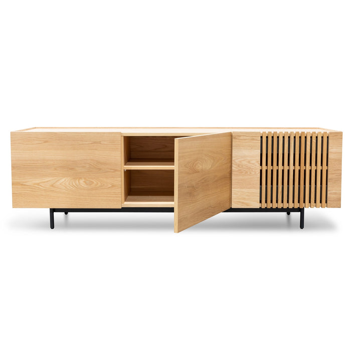 CTV2810-KD Entertainment TV Unit - Natural with Black Legs