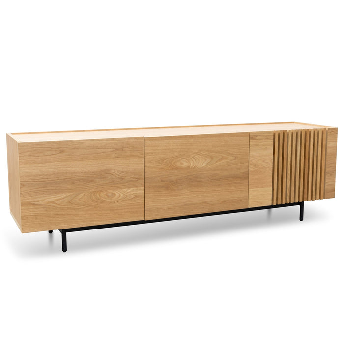 CTV2810-KD Entertainment TV Unit - Natural with Black Legs