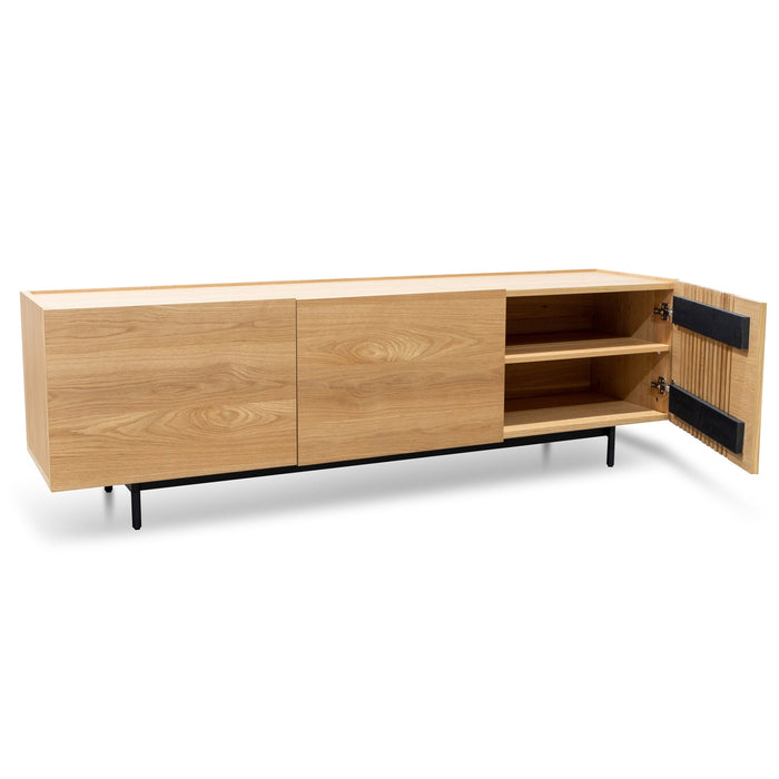 CTV2810-KD Entertainment TV Unit - Natural with Black Legs