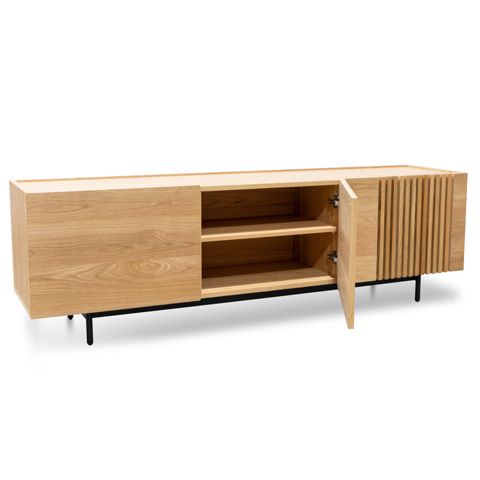 CTV2810-KD Entertainment TV Unit - Natural with Black Legs