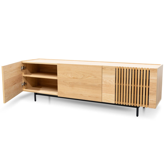 CTV2810-KD Entertainment TV Unit - Natural with Black Legs