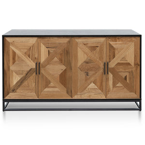 Calibre Furniture Percy 160cm Wide Sideboard - European Knotty Oak and Peppercorn