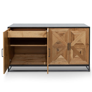 Modern Concepts Percy 160cm Wide Sideboard - European Knotty Oak and Peppercorn