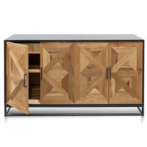 Modern Concepts Percy 160cm Wide Sideboard - European Knotty Oak and Peppercorn