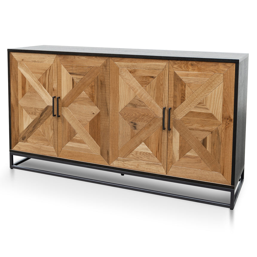 Calibre Furniture Percy 160cm Wide Sideboard - European Knotty Oak and Peppercorn