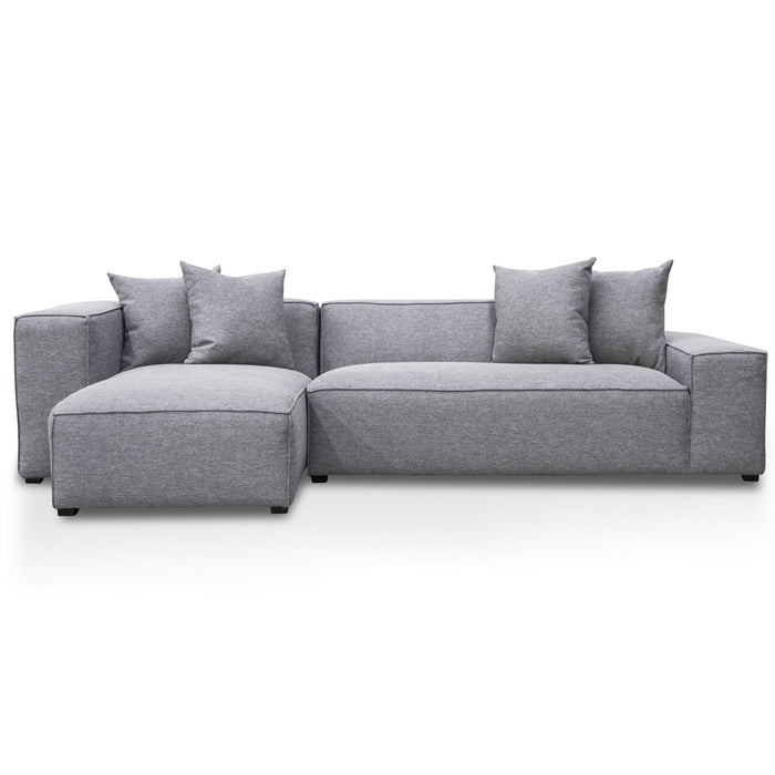 CLC2850-CA 3 Seater Left Chaise Sofa - Graphite Grey