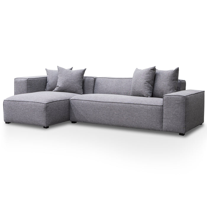 CLC2850-CA 3 Seater Left Chaise Sofa - Graphite Grey