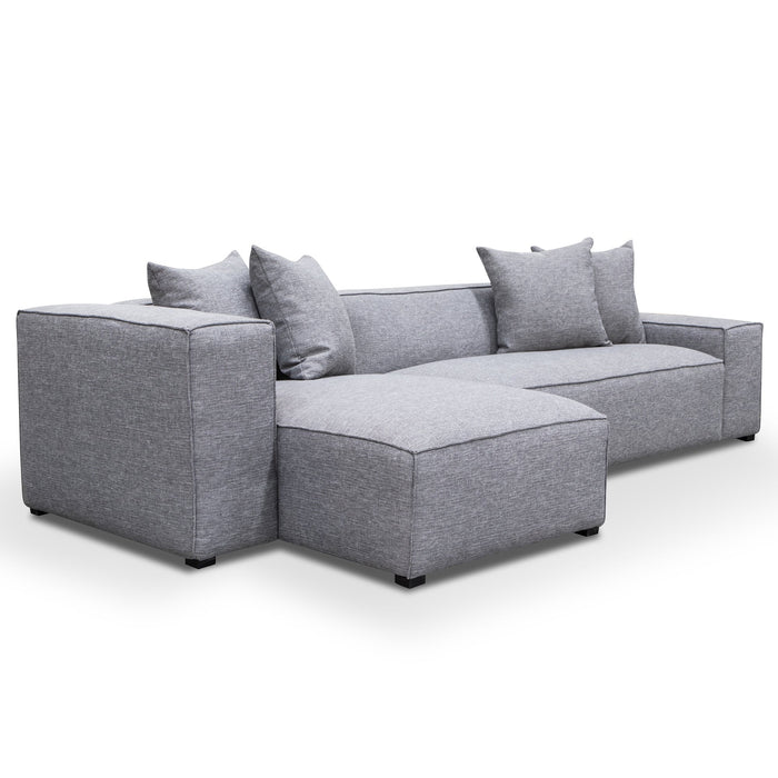 CLC2850-CA 3 Seater Left Chaise Sofa - Graphite Grey