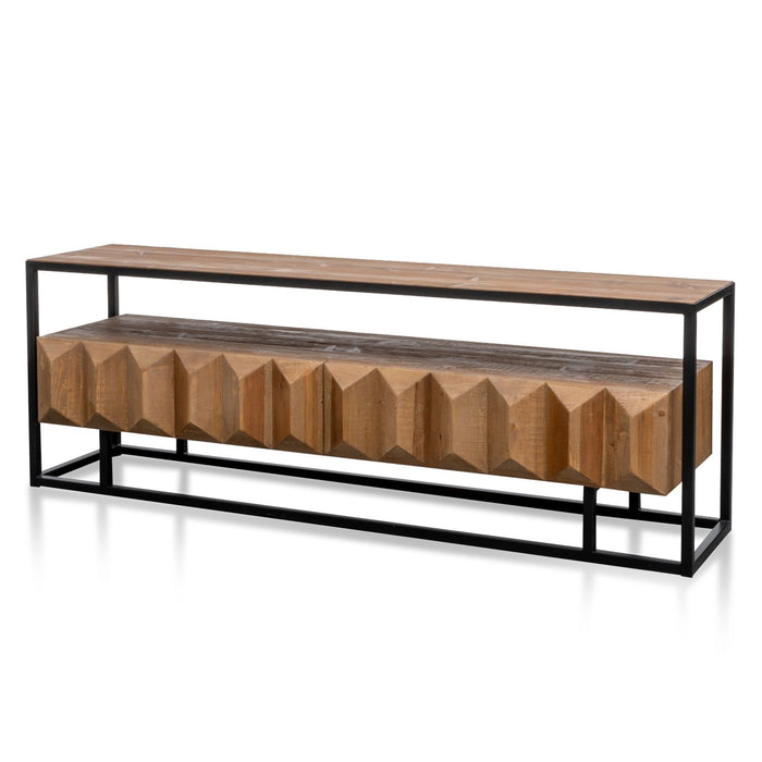 CTV2925-NI 1.8m Entertainment TV Unit - Natural with Black Frame