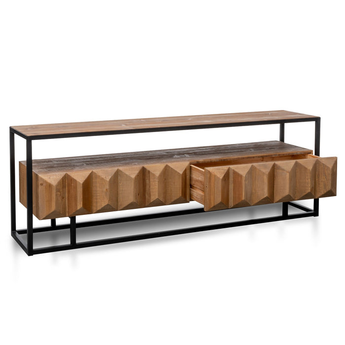 CTV2925-NI 1.8m Entertainment TV Unit - Natural with Black Frame