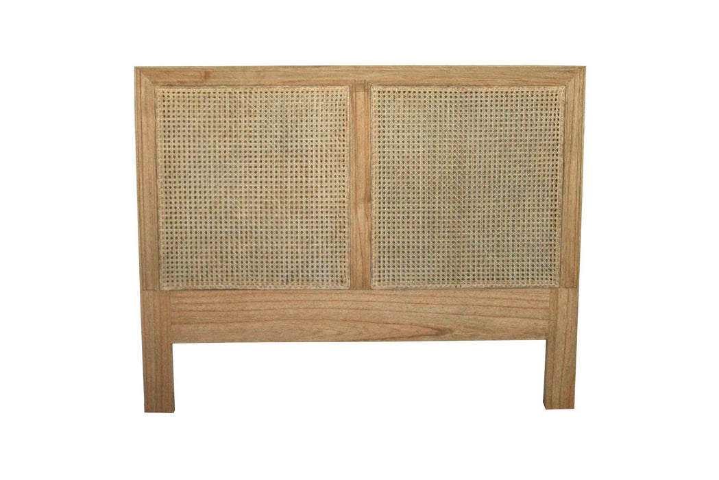 Harrison Cane Double Bedhead - Weathered Oak