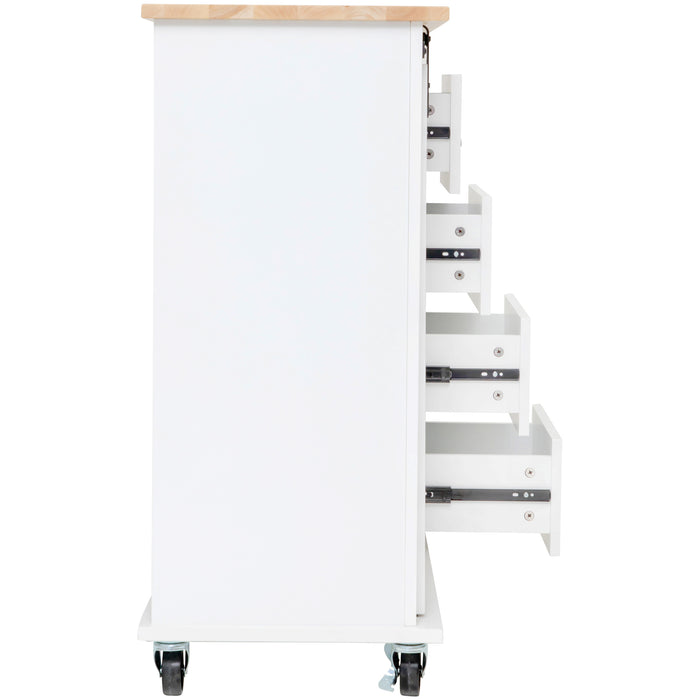 South Hampton 4 Drawer 1 Door Kitchen Trolley