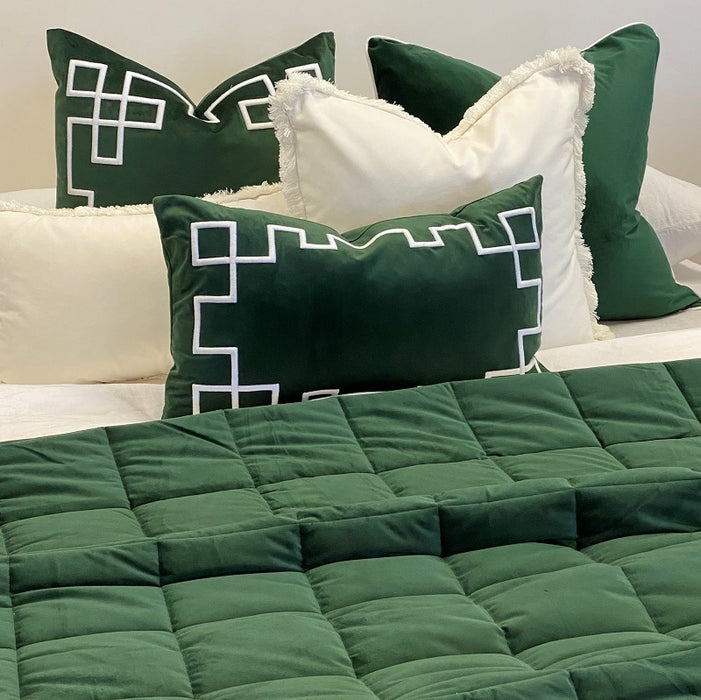 Palm Springs Green Rect. Cushion