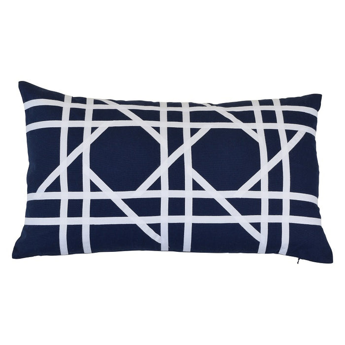 Riviera Navy Rect. Cushion