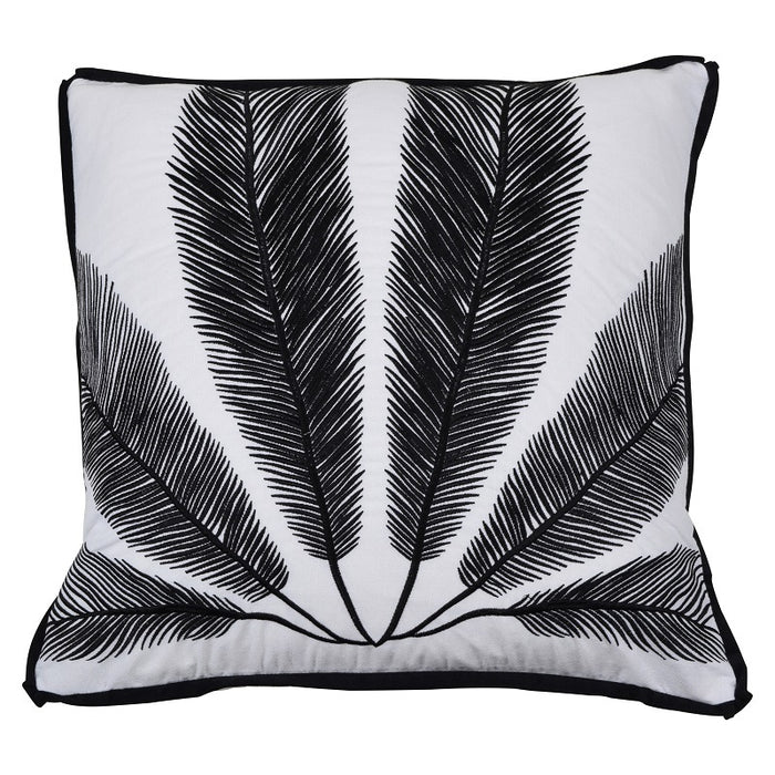 Mallorca Black Leaf Cushion