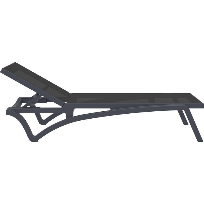 Siesta Pacific Sun Lounger - Anthracite/Black