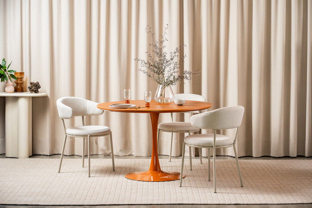 Ellis Dining Table Matte Pumpkin