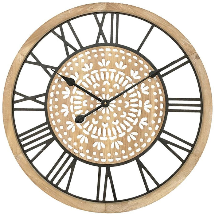 XL Carved Industro-Hamptons Wall Clock