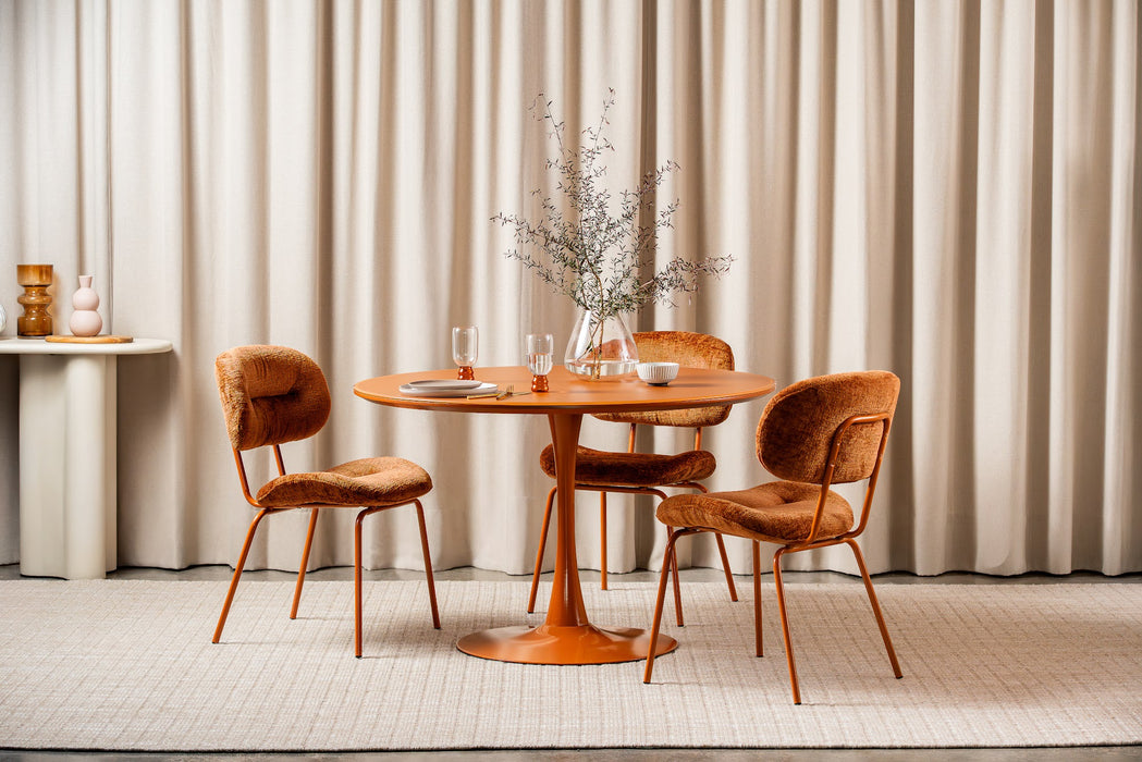Ellis Dining Table Matte Pumpkin
