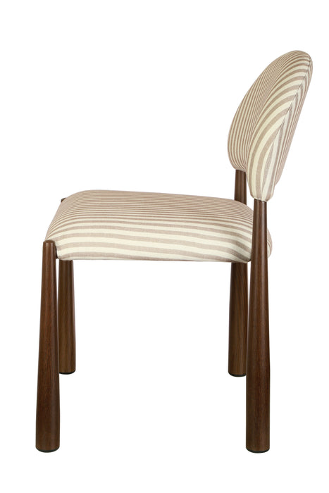 Elara Dining Chair Beige / Walnut (Set of 2)