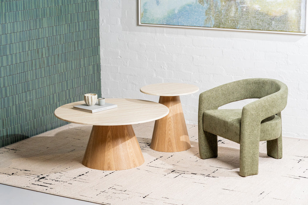 Westbury Side Table White Travertine