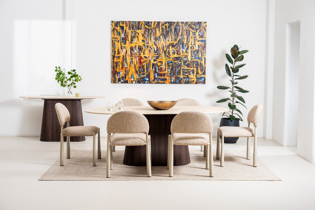 Carter Large Dining Table Travertine