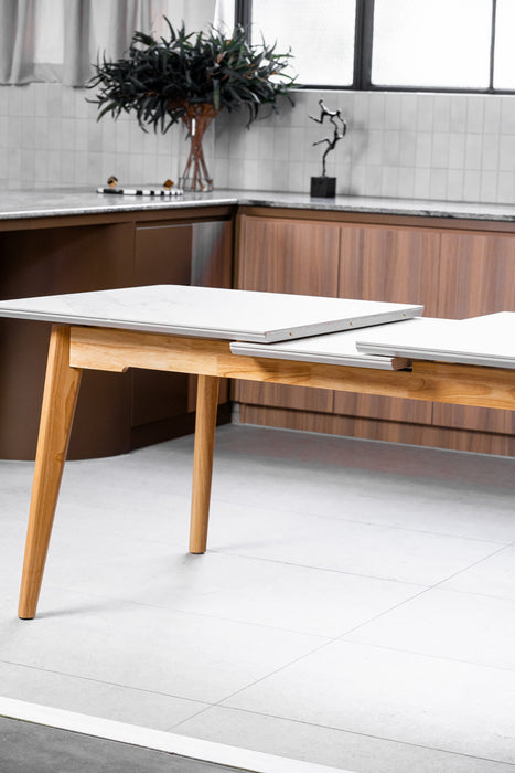 Denholm Extension Dining Table Snow White