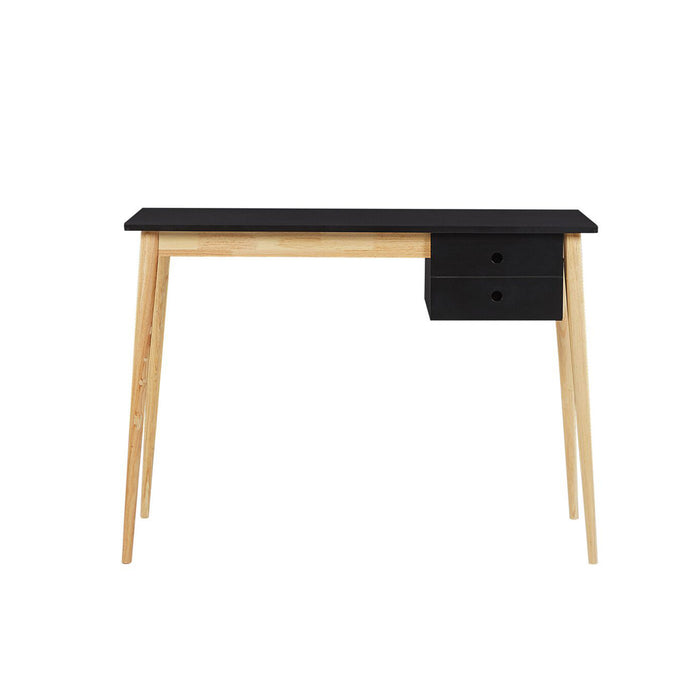 Oslo Desk With Drawer - Black And Natural