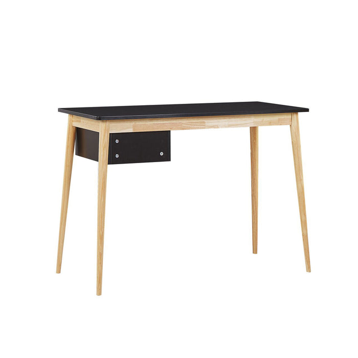 Oslo Desk With Drawer - Black And Natural