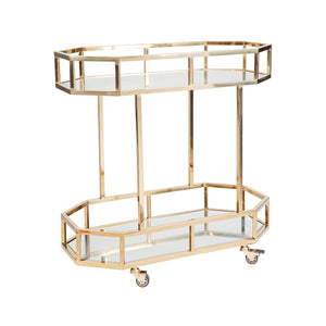 Cafe Lighting and Living Brooklyn Mirrored Bar Cart
