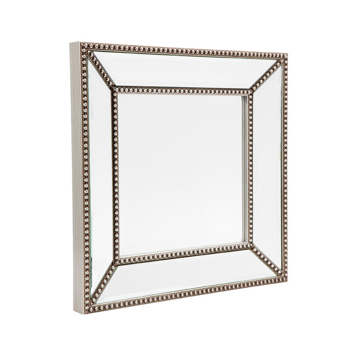 Zeta Wall Mirror - Small Antique Silver