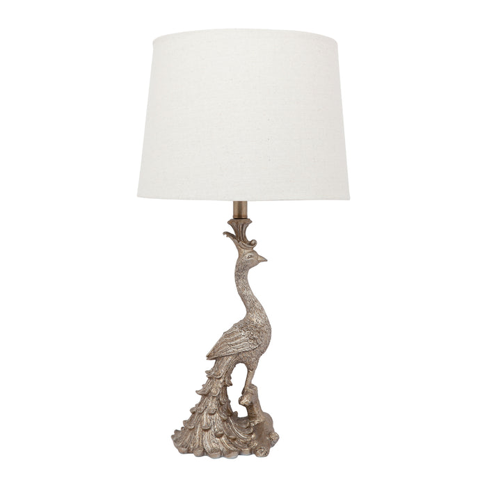 Peacock Table Lamp - Champagne Gold