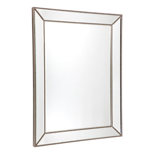 Zeta Wall Mirror - Large Antique Silver