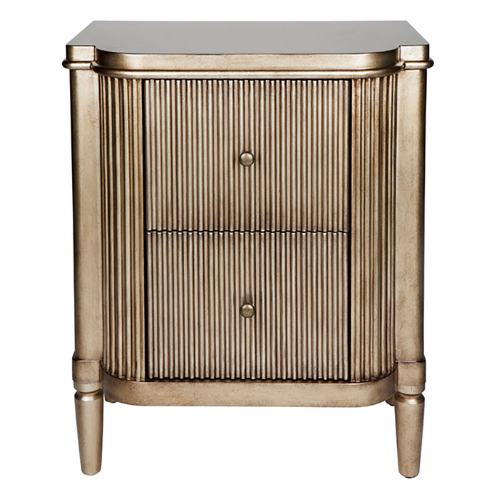 Arielle Bedside Table - Antique Gold