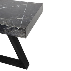Cafe Lighting and Living Ebony Marble Console Table - Black